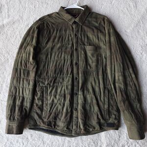 Abercrombie Fitch Camo Shirt Jacket Men's M Thick Lined Snap Shacket w/ Pockets